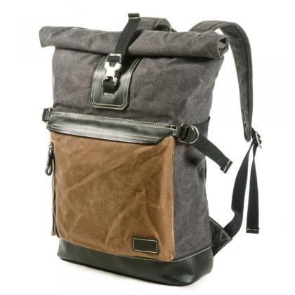 Waxed Canvas 15" Large Storage Casual..