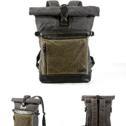 Waxed Canvas 15" Large Storage Casual..