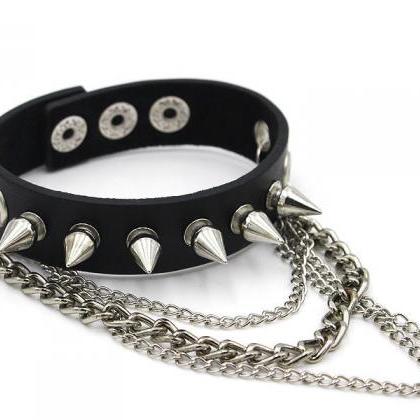 Punk Style Rivet Leather Bracelets