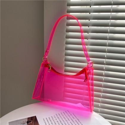 Fashion Summer Transparent Jelly Handbags