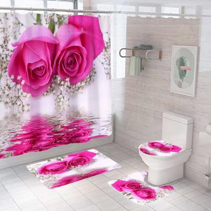 Pink Rose Valentine's Day Bathroom..