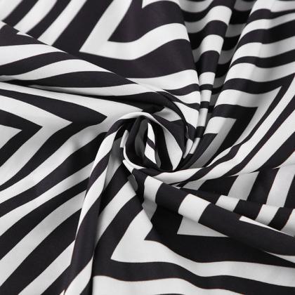 Fashion Black & White Stripes Two..