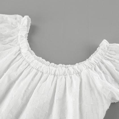 Sexy Designed Ruffled White Two Pieces Sets For..
