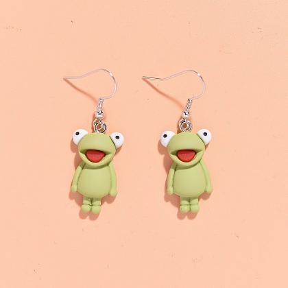 Cute Frog Design Earrings