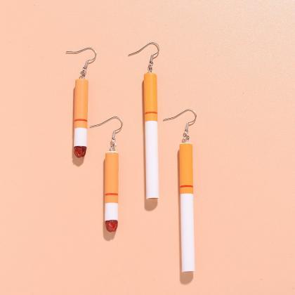 Funny Cigarette Design Earrings 2pcs/set