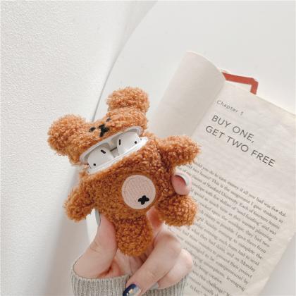 Cute Plush Bear Case For Apple Airpods 1 2 Pro..