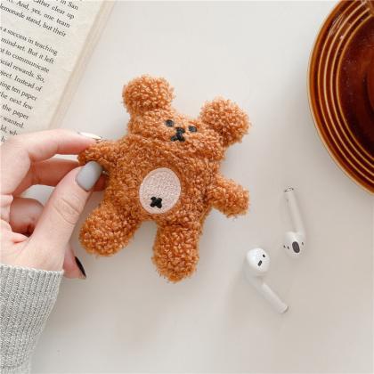 Cute Plush Bear Case For Apple Airpods 1 2 Pro..