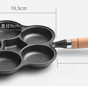 6-cup Cast Iron Egg/omelette/pancake Frying Pan..