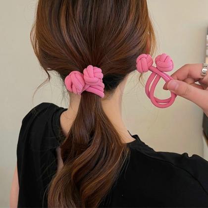 Fashion 1/2pcs Pink Black Hairtie Ponyhair Thick..
