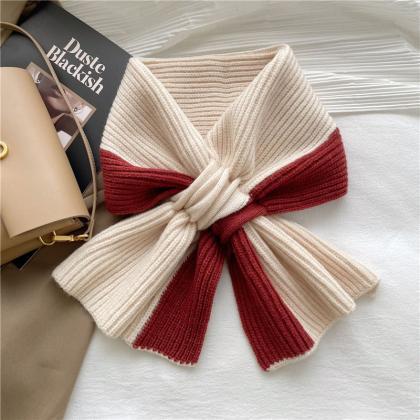 Korean Style Knitted Scarf For Women Girls Autumn..