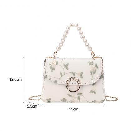 Female Sweet Lace Flower Square Handbags High..