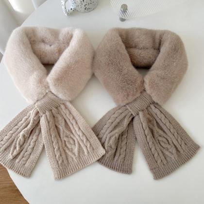 2023 Winter Scarfs For Women Fluffy Woolen..