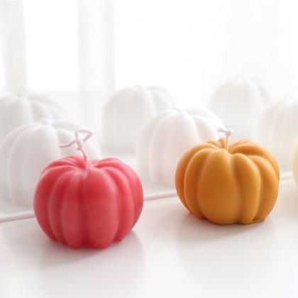3d Pumpkin Candle Silicone Mold Diy Halloween..