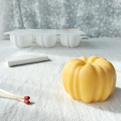 3d Pumpkin Candle Silicone Mold Diy Halloween..