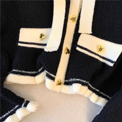 Women's French Elegant Sweater Bow..