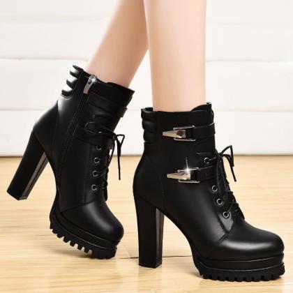 High Quality Knee High Boots Women Soft Leather..