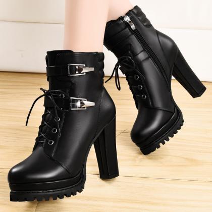 High Quality Knee High Boots Women Soft Leather..