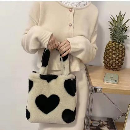 Plush Handbag Harajuku Fashion Y2k Shopper Bags..