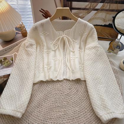 Women Cardigan Korean Style Knitted Cardigan With..