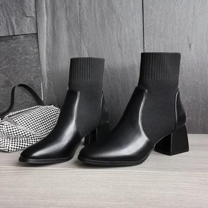 Spring And Autumn Skinny Socks Boots Women..