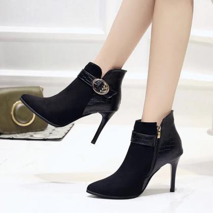 Winter Ankle Boot Women Ladies Office Shoes Thin..