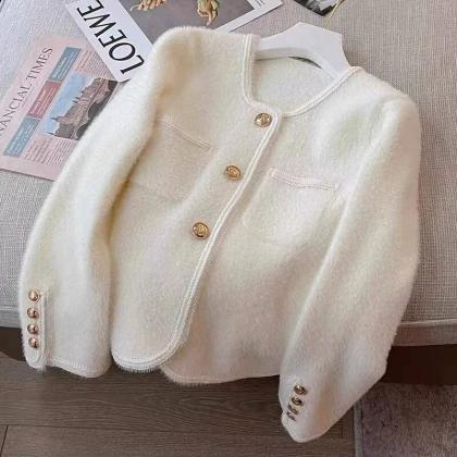 Spring Gentle Soft Glutinous Sweater Coat Top For..