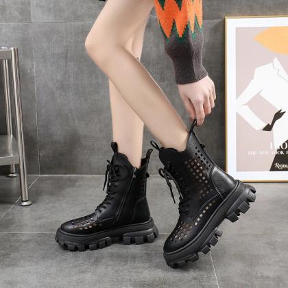 Ventilate Comfortable Casual Thick Soled Boots..