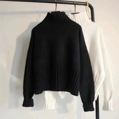 Autumn Fashion Korean Turtleneck Sweater..