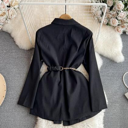 Autumn Winter Black Suit Jacket Korean Style..