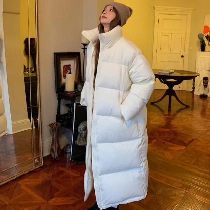 Oversize Long Parka Winter Coat Women Korean..