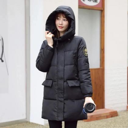 Casual Hooded Down Cotton Coats Womens Winter..