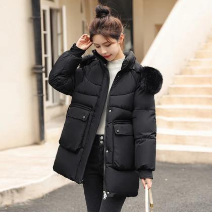Winter Long Outwear Cotton Padded Snow Parkas..