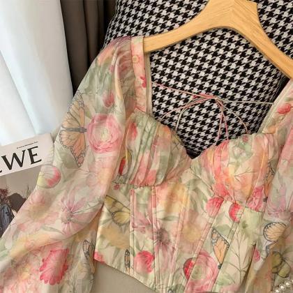 Pearl Trim Flowy Top