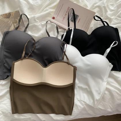Womens Seamless Strapless Bra In Neutral Colors..