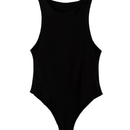 Womens Sleeveless Stretch Bodysuit Leotard Varied..