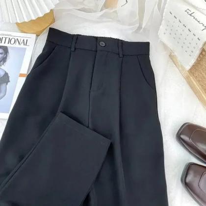 Womens High-waisted Tailored Work Trousers In..