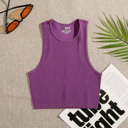 Womens Ribbed Cotton Tank Tops, Assorted Colors,..