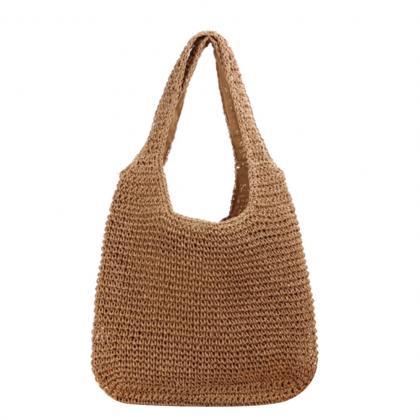 Casual Crochet Tote Bag Handmade Shoulder..