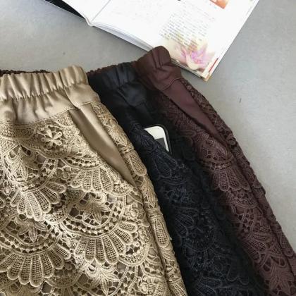 Womens Elegant Lace Shorts In Neutral Colors Pack