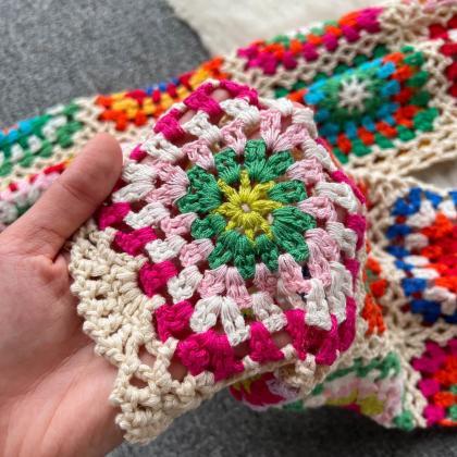 Bohemian Crochet Halter Top And Pants Set..