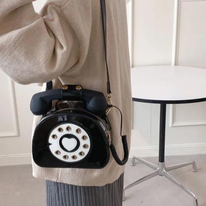 Vintage Telephone Style Red Crossbody Handbag..