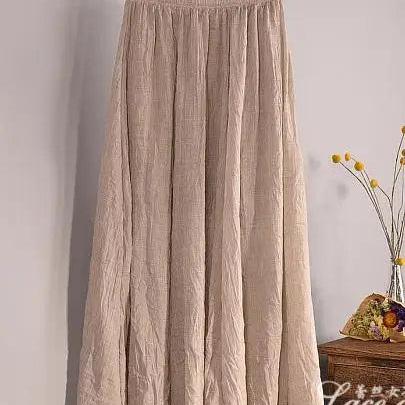 Womens High-waisted Pleated Maxi Skirt In Solid..