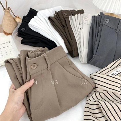 Modern Casual High-waisted Trousers For Women In..