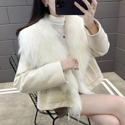 Lusso Arctic Luxe Fur-Trimmed Hoodie Jacket