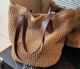 Brown - Quilted Fabric Handcrafted Handbag 27