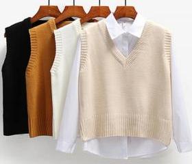 V-Neck Tie-Strap Knitted Vest_BDHL7477