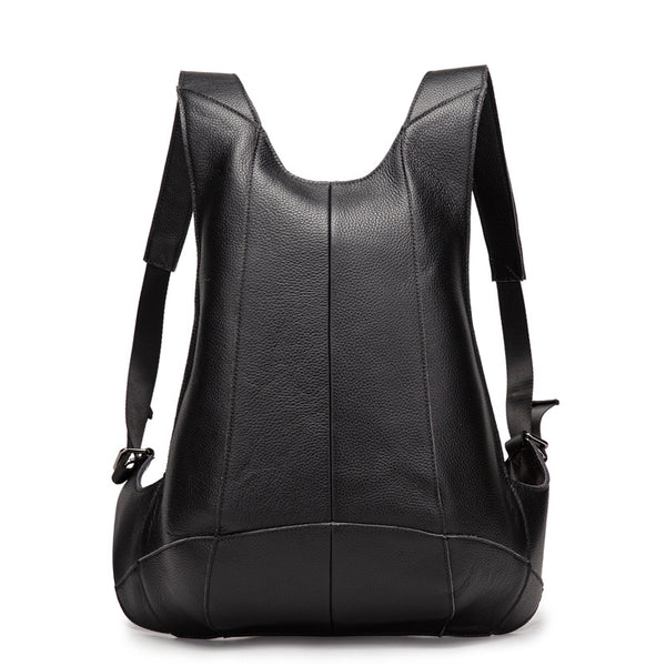 Simple Design Casual Cowhide Leather Backpack