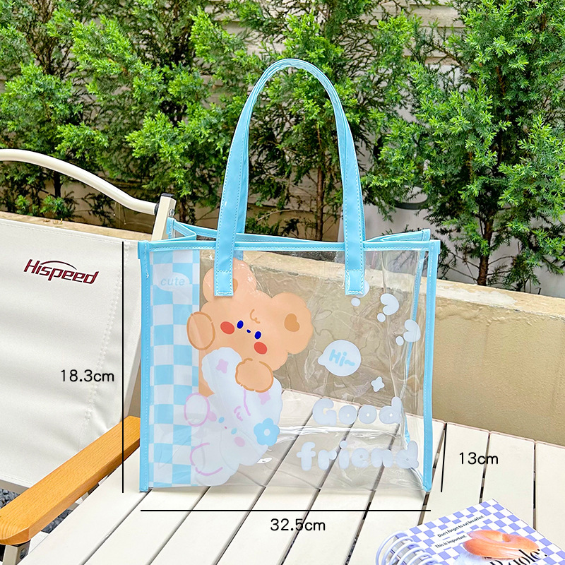 Fashion Little Bear Design Jelly Handbags