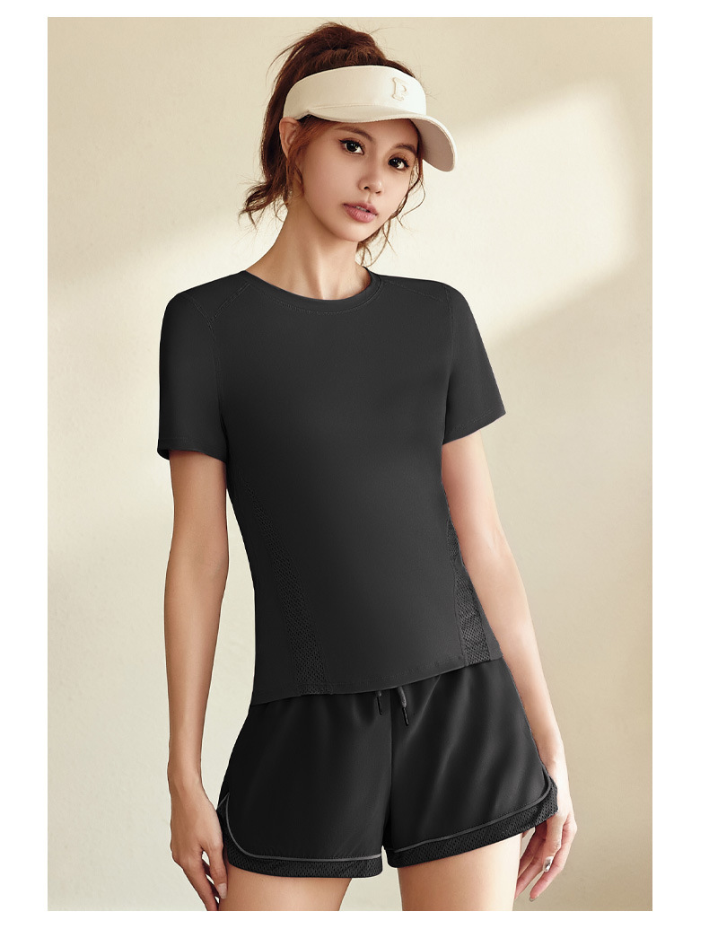 Fashion Fast Drying Women Summer Black Sports Suits