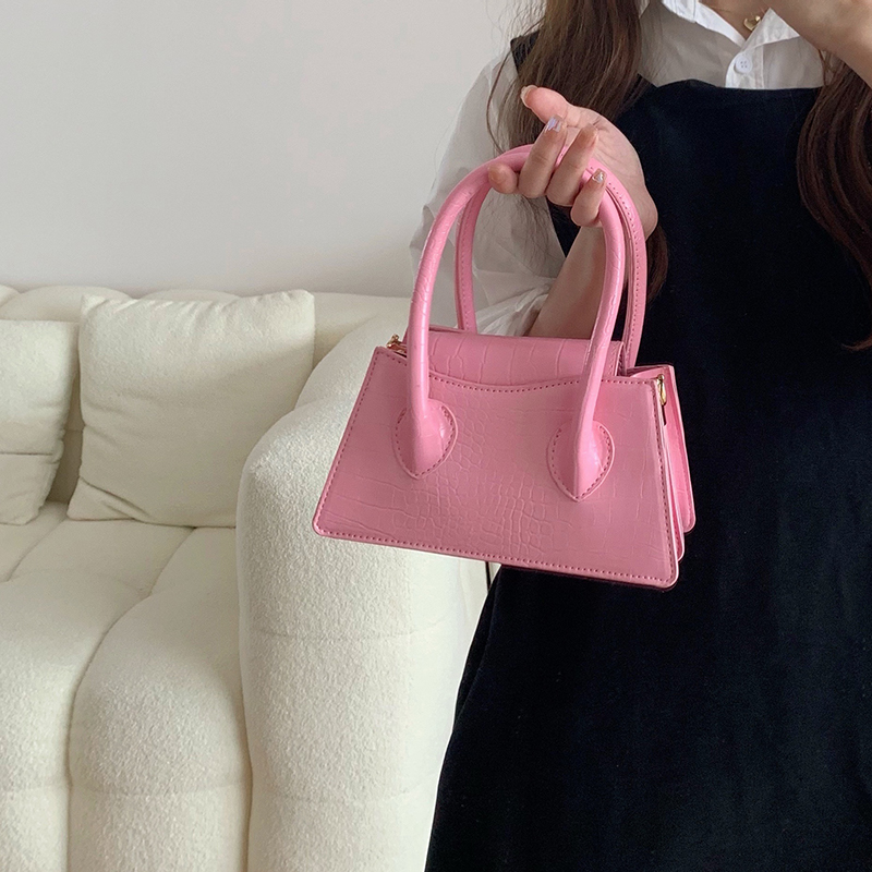 Fashion Pink Small Square Women Clutch Purse Handbags Simple Ladies Messenger Bag Solid Color Female Shoulder Crossbody Bags
